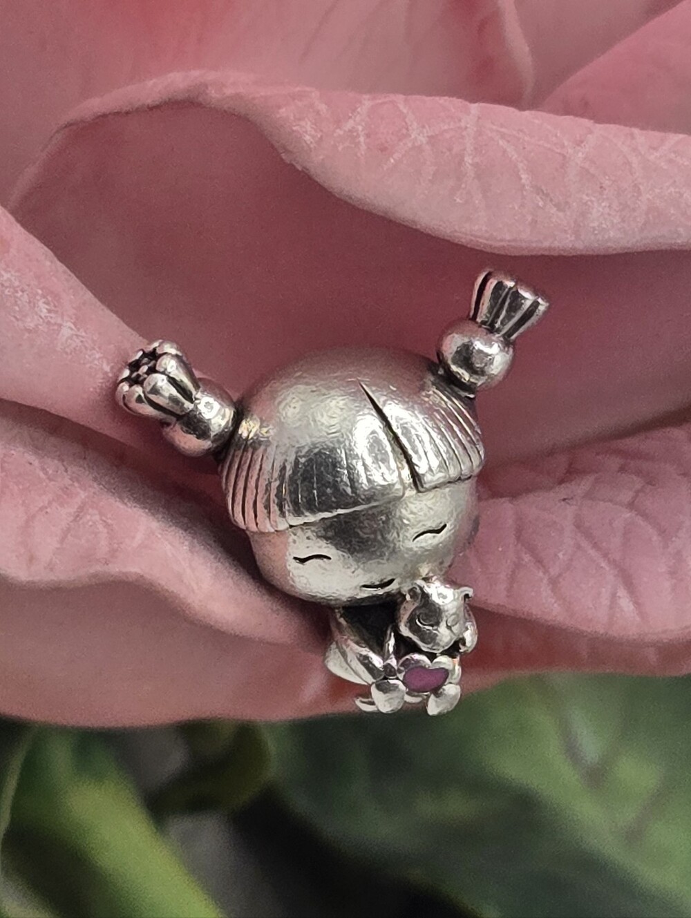 Pandora Girl With Pigtails Charm